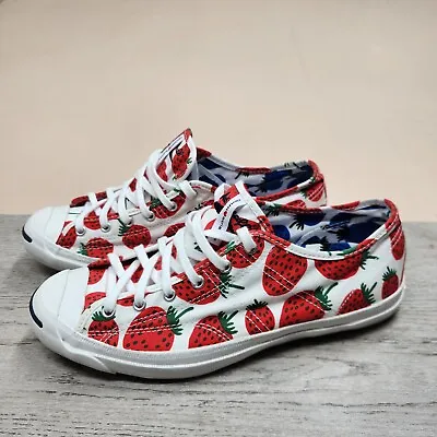 Converse Jack Purcell Marimekko Woman Sneakers Size 10.5 Strawberry Print Laces • $49.99