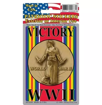 Patriotic WWII Victory Sticker (3 X4-1/4 ) • $10.99