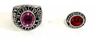 Vintage R JOHNS LTD Valadium 1989 Auburn High School Illinois Class Ring & Pin • $99