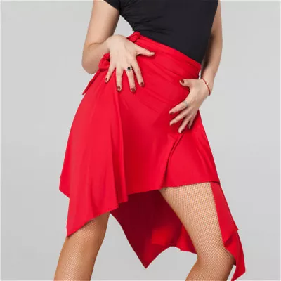 Ladies Salsa Latin Tango Dancewear Skirt Half Dress Scarf Wrap Dance Practice • £20.09