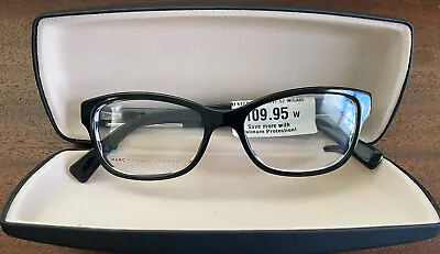 MARC JACOBS ~ MJ 617 BLK WHT Eyeglasses Black & White Frame 52mm Women’s Demo 8 • $27.95