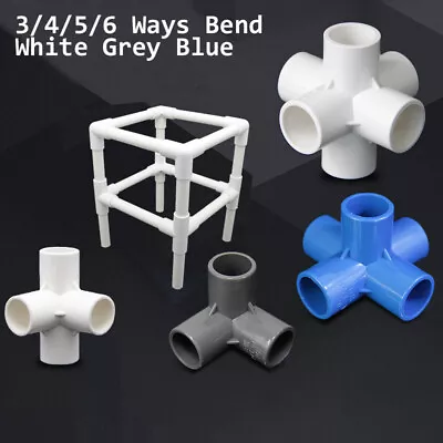 £1.55 • Buy PVC 3/4/5/6 Ways Elbow Pipe Fitting Water Pipe Connecter For Fish Tank ID 20-50m
