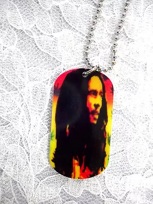 New Bob Marley Music Man Rasta Color Pendant 25  Ball Chain Necklace Reggae Fun • $3.99