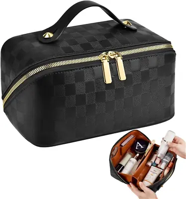 Extra Large Make Up Vanity Case Storage Box Organizer Cosmetic Travel Beauty Bag • £6.99