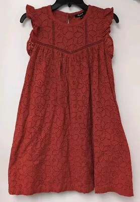 Madewell Eyelet Ruffle-Sleeve Mini Dress Size M Medium • $33.99