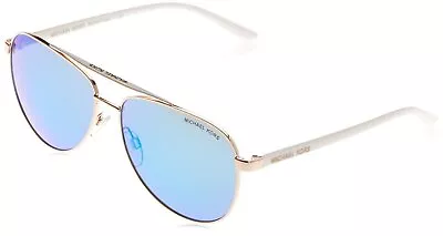 Michael Kors MK5007 104525 Rose Gold White Hvar Pilot Sunglasses Lens • $74.99