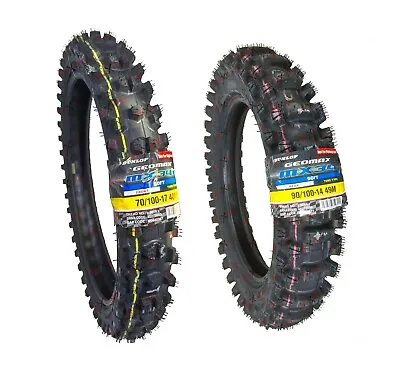 Dunlop 70/100-17 90/100-14 Tire Set Front Rear MX34 YZ85 CR85 85SX KX85 RM85 • $139.99