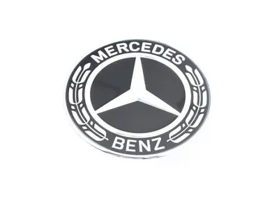 Mercedes Benz Genuine ML GL GLE-Class Hood Flat Star Emblem BLACK NEW • $44.99