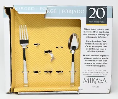 Mikasa Pinch 18/10 Stainless Flatware Set 17 Piece • $39.95