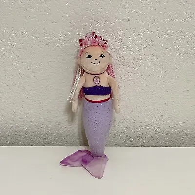 Douglas Cuddle Toys Mermaid Plush Doll Yarn Hair Purple Sparkle 10  • $9.99