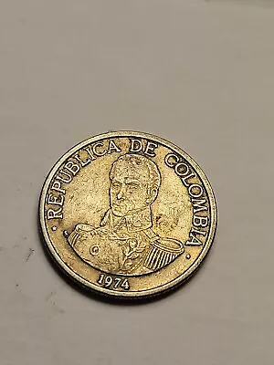 Colombia 🇨🇴 One (1) Peso Coin 1974 • $2.50