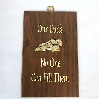 Vintage Dad Wall Hanging Shoes Vintage 8.5in High 1960s 3D Look Brass Accent • $7.20