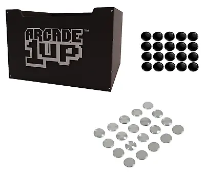 Asteroids Arcade1up Riser Screw Covers Gloss Black / Chrome Screw Hole Caps X20 • $21.16