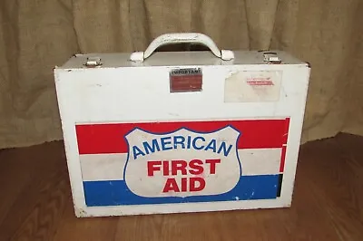 Vintage American First Aid Metal Carrying Case #1370 • $40