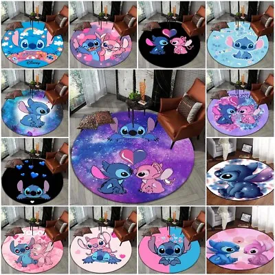 Lilo & Stitch Cartoon Floor Rug Carpet Bedroom Doormat Chair Mat Anti-Slip Mats • £7.69