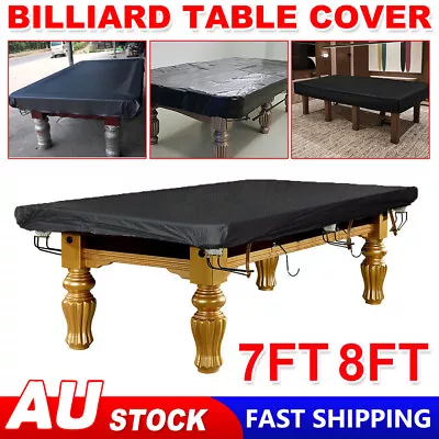 7/8FT Pool Table Cover Snooker Billiard Polyster Waterproof Outdoor Protector • $19.95