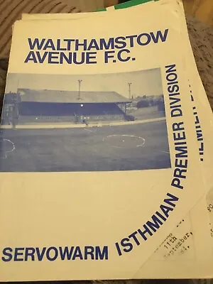 Walthamstow Avenue V Worthing 1984/85 SIL • £3.49