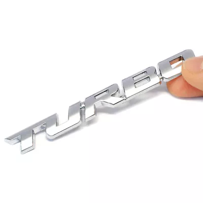 $5.38 • Buy Car Metal Silver 3D TURBO Logo Emblem Badge Sticker Trunk Decal Accessories Trim