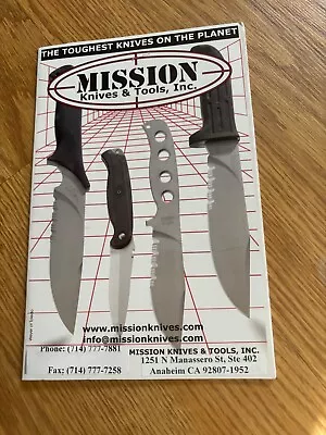 Mission Knife  Catalog With Knives And Descriptions  14 Page Catalog • $15