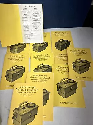 Instruction And Maintenance Manual For Victoreen Cdv-717 Model 1 Survey Meter • $7.50