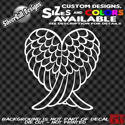 Heart Feather Custom Vinyl Decal Car Truck Window Laptop Toolbox JDM Angel Wings • $4.49