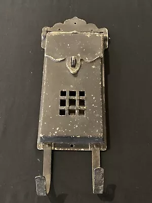 CLASSIC Vintage MCM  ALUMINUM Porch Mailbox With Hangers Hooks H.B. Ives Co.?? • $22.99