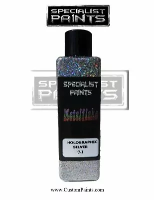 GLITTER METAL FLAKE  50g SILVER HOLOGRAPHIC M - CUSTOM FLIP • £6.99