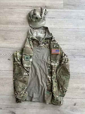 U.S. Army Combat Shirt Flame Resistant Size M With Patrol Cap Combo  • $35