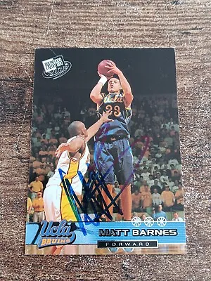 2002-03 Press Pass Matt Barnes #1 Rookie Autograph RC UCLA Bruins SIGNED IP Auto • $7.99