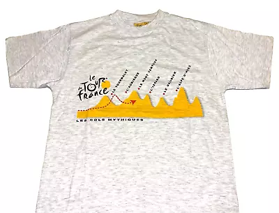 Rare Vintage French 2000s Le Tour De France Les Cols Mythiques T-Shirt New SMALL • $34.99