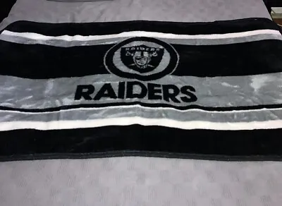 Vintage San Marcos Vegas/Oakland Raiders Throw Blanket Wall Hanging Rug 59”X34” • $129.99