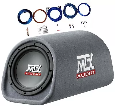 AMPLIFIED MTX 8  RT8PT Bass Tube Sub Enclosure W Remote Bass Control AND Amp Kit • $189.95