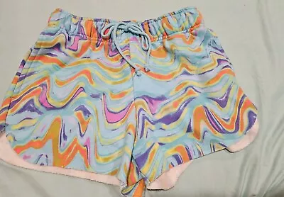 Women's High-Rise Dolphin Shorts Wild Fable Aqua Blue Swirl Size XS • $11