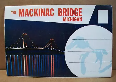 The Mackinac Bridge ~ Michigan ~ 1959 Photo Booklet Souvenir Folder ~ Unposted • $3.99