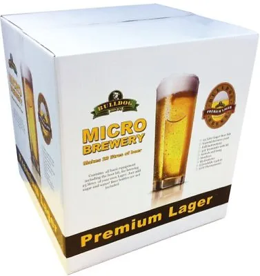 Bulldog Micro Brewery PREMIUM LAGER - Home Brew Starter Equipment And Beer Kit • £45.95