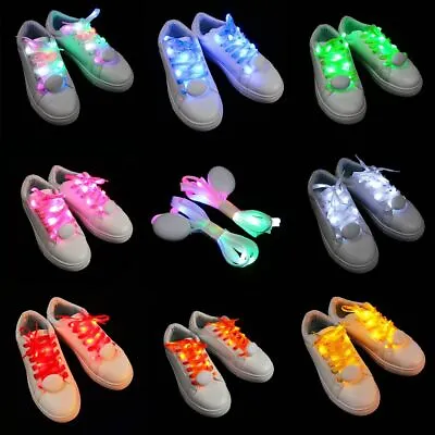 £4.78 • Buy Decor Nylon LED Shoe Laces Athletic Strap Glow Shoe Strings Luminous Shoelaces