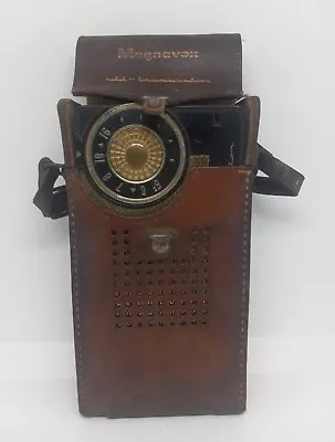 Vintage Magnavox Transistor Portable Radio W/ Case - Untested - Stuck In Case • $85