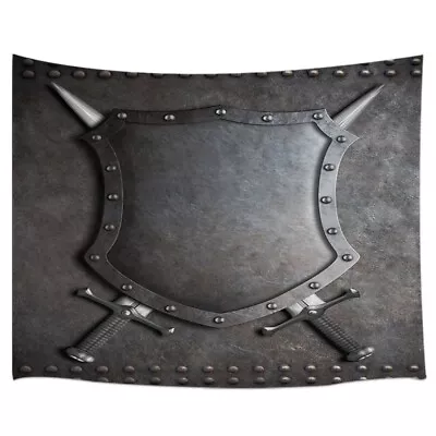 Extra Large Tapestry Wall Hanging Medieval Knight Sword Shield Fabric Art Poster • $13.36