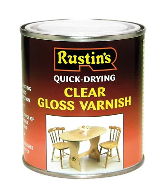 Rustins Acrylic Varnish Touch Dry 30 Minutes Tough & Durable Clear Gloss 250ml • £9.38
