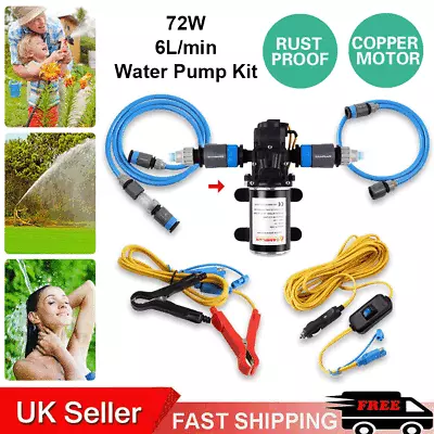 CAMPLUX 12V High Pressure Water Pump Boat Caravan Camper Motorhome Wash 6L/min • £59.99