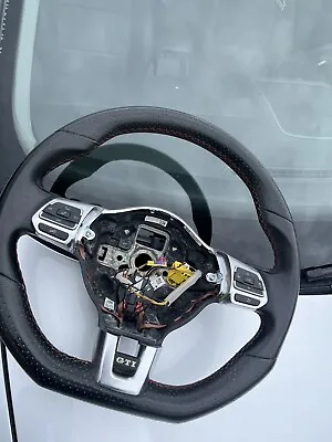Volkswagen GTI Mk6 Multi Function Steering Wheel Black Leather Genuine Oem 10-14 • $225