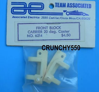 Associated 6214 Front Block Carrier WHITE 20 Degree RC10 RC10T NIP Vintage RC • $30.41