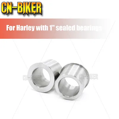 CNC Pair Wheel Bearing Sealed Reducers 1  To 3/4  Axle Reducer Spacer For Harley • $7.98