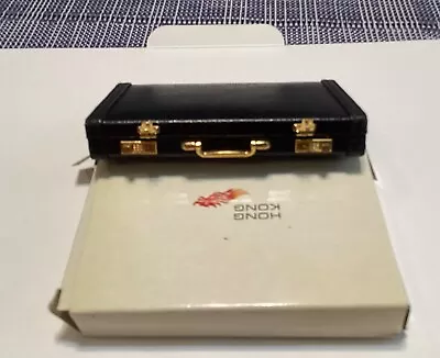 Miniature Briefcase Executive Business Card Holder Open Box • $41.99