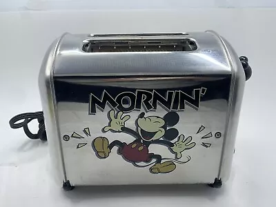 Vintage Villaware Disney Mickey Mornin Mouse Musical Chrome 2 Slice Toaster • $29.08