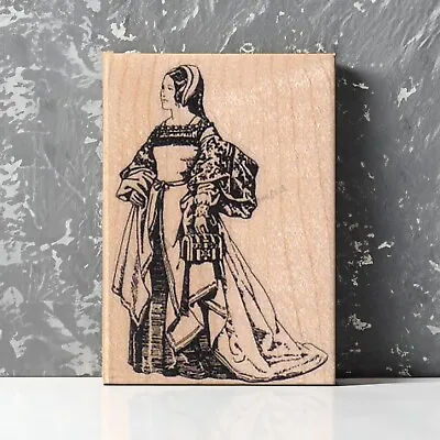 Mounted Rubber Stamp Anne Boleyn Royalty Monarchy Tudor Queen Victorian • $10