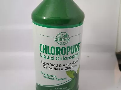 Country Farms Chloropure Liquid Chlorophyll - Mint 16 Fl Oz Exp 01/25 #S12 • $17.50