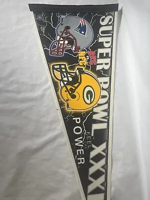 New England Patriots Vs Green Bay Packers 1997 Super Bowl Pennant Nos • $4