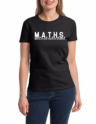 Ladies MATHS Funny School Slogan Definition T-Shirt Back To College Tee Shirt • $14.49