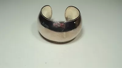 Wide Vintage Italian Solid 925 Sterling Silver Cuff Bracelet • $65